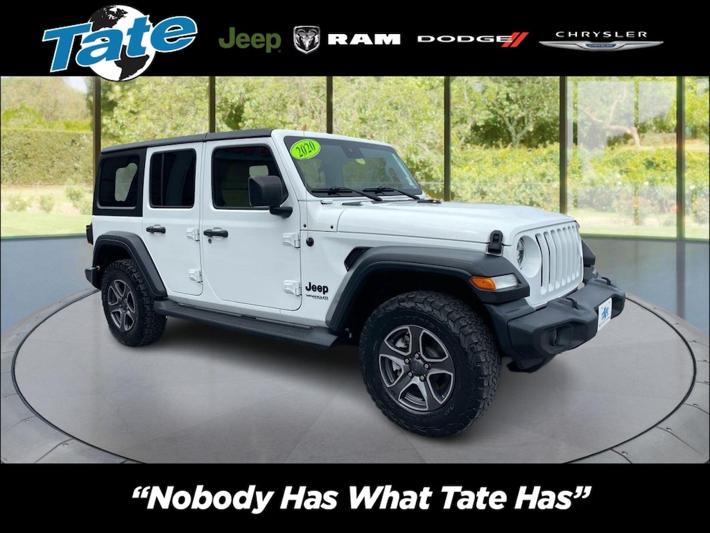 Used 2020 Jeep Wrangler Unlimited Black and Tan SUV