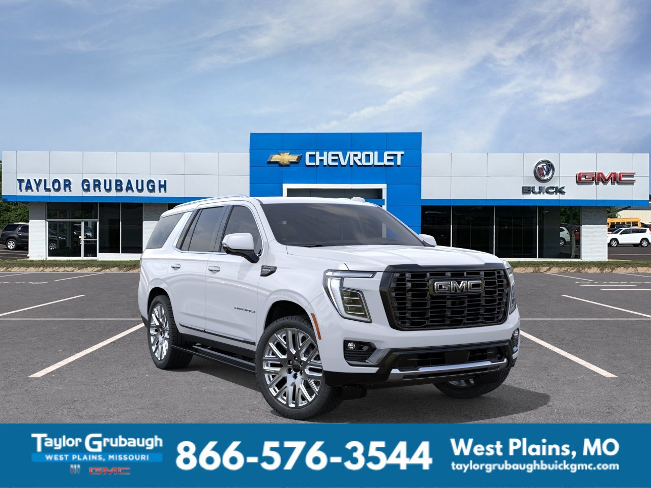 Glacier White Tricoat 2026 GMC Yukon SUV / Crossover Four-Wheel Drive Automatic