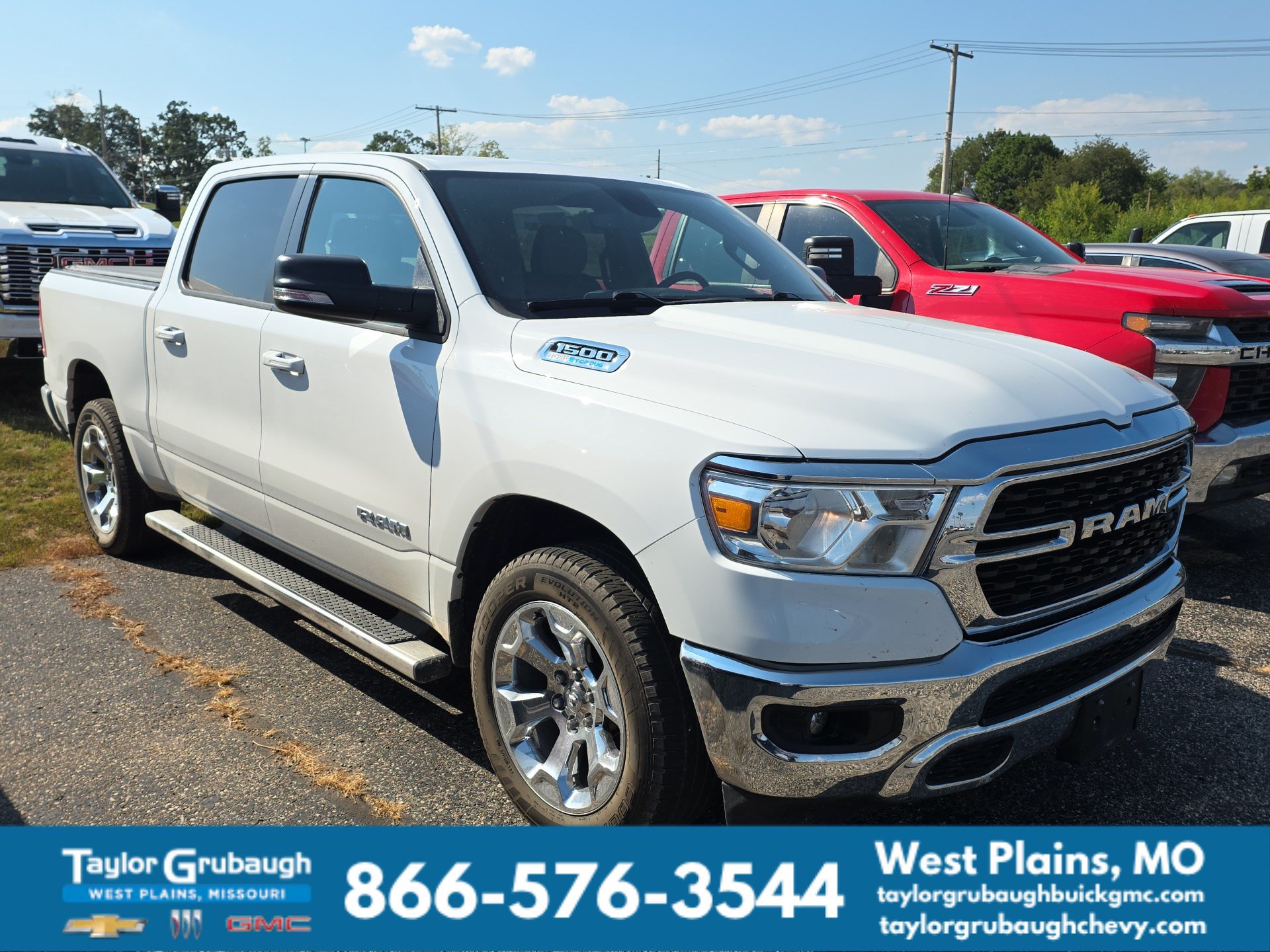 White 2022 RAM 1500 Pickup Truck Four-Wheel Drive Automatic