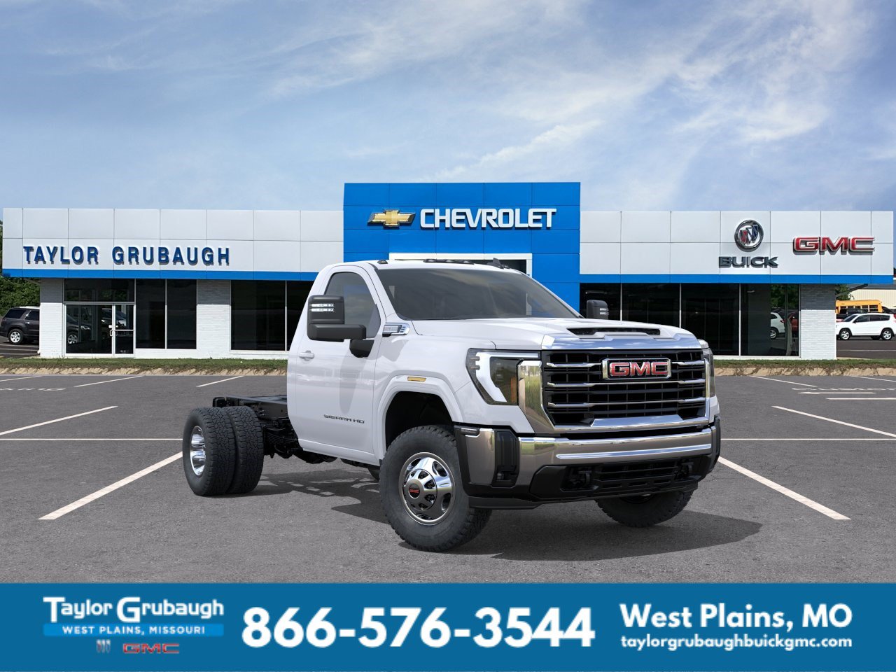 Summit White 2026 GMC Sierra 3500HD Chassis Pickup Truck Four-Wheel Drive Automatic