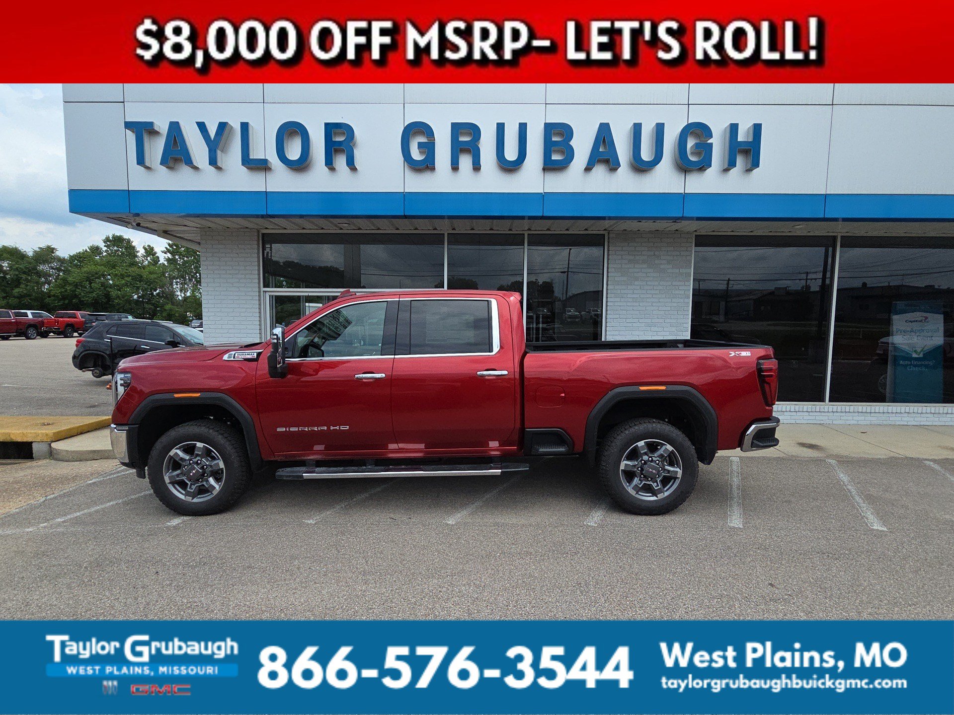 Volcanic Red Tintcoat 2026 GMC Sierra 3500HD Pickup Truck Four-Wheel Drive Automatic