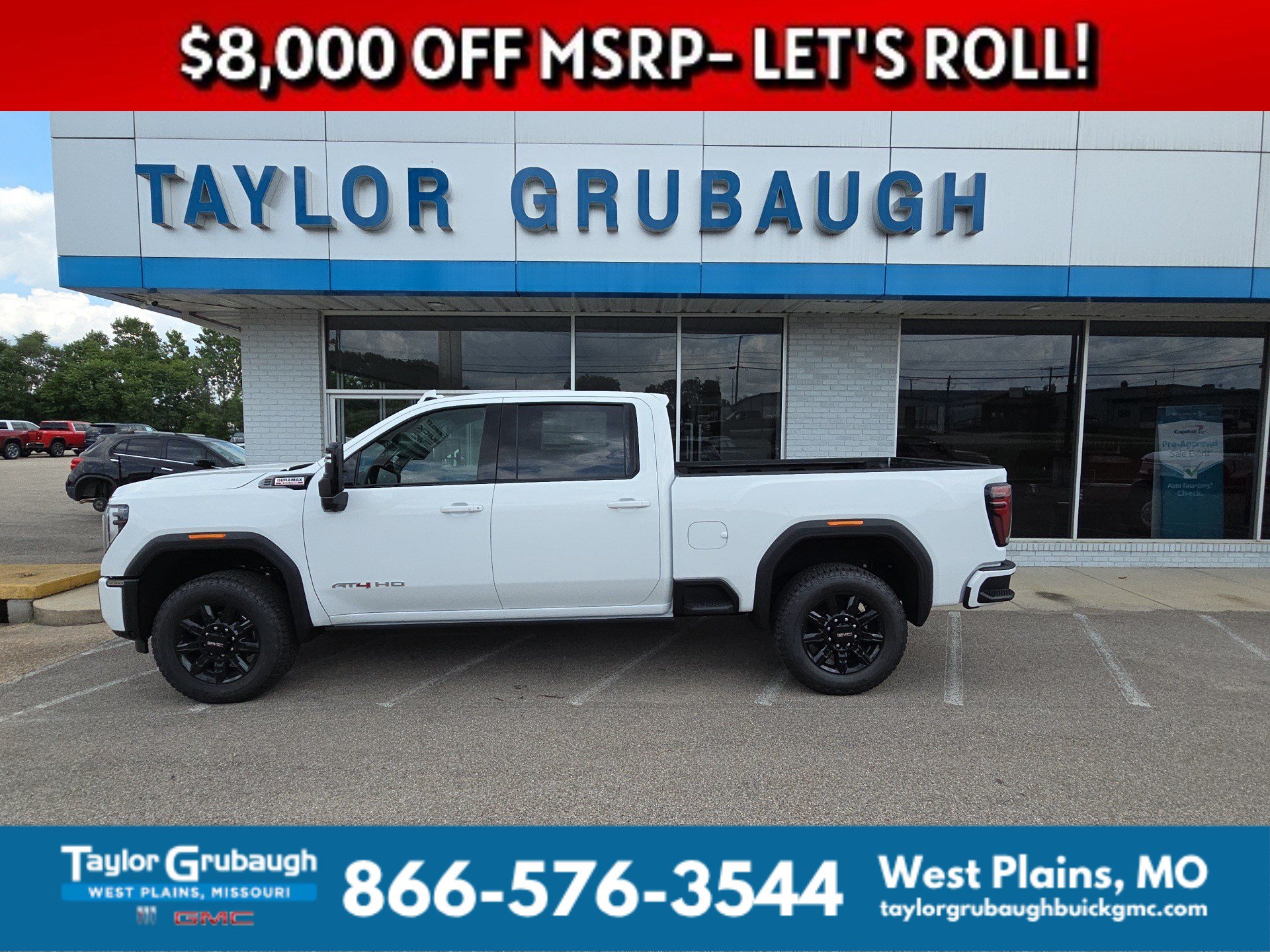 Summit White 2026 GMC Sierra 3500HD Pickup Truck Four-Wheel Drive Automatic