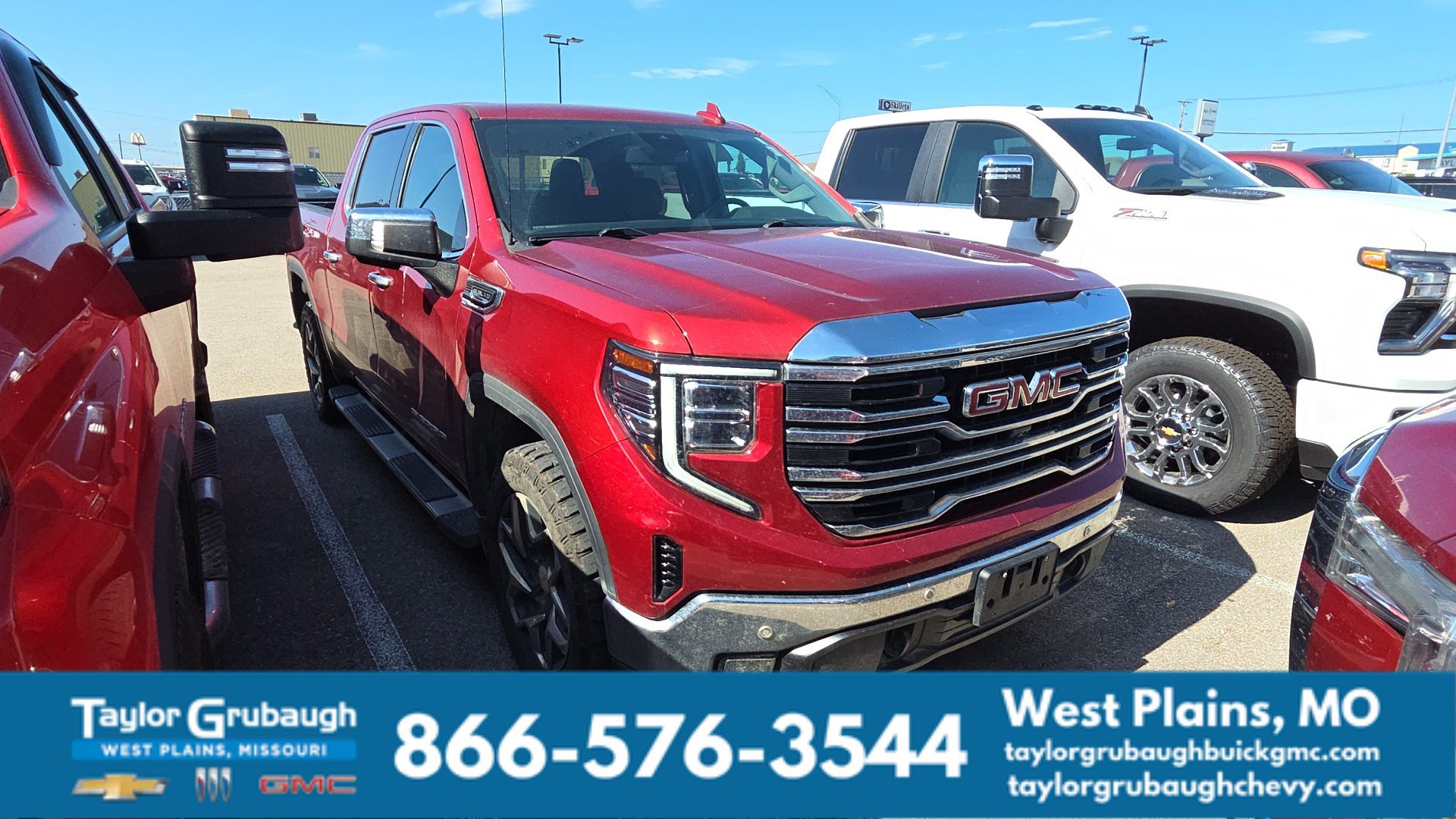 Volcanic Red Tintcoat 2023 GMC Sierra 1500 Pickup Truck Four-Wheel Drive Automatic
