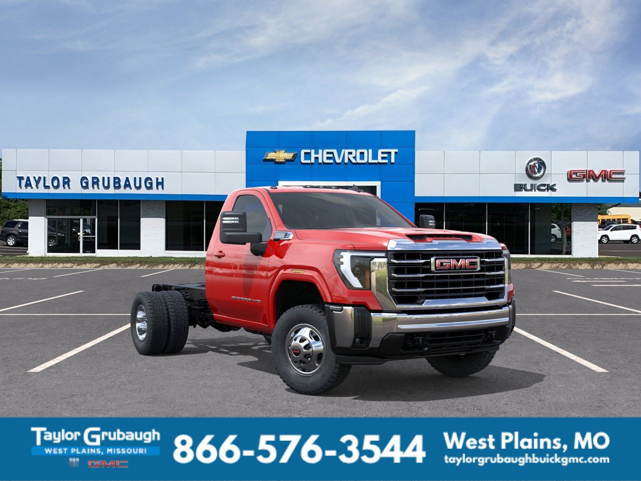 Cardinal Red 2026 GMC Sierra 3500HD Chassis Pickup Truck Four-Wheel Drive Automatic