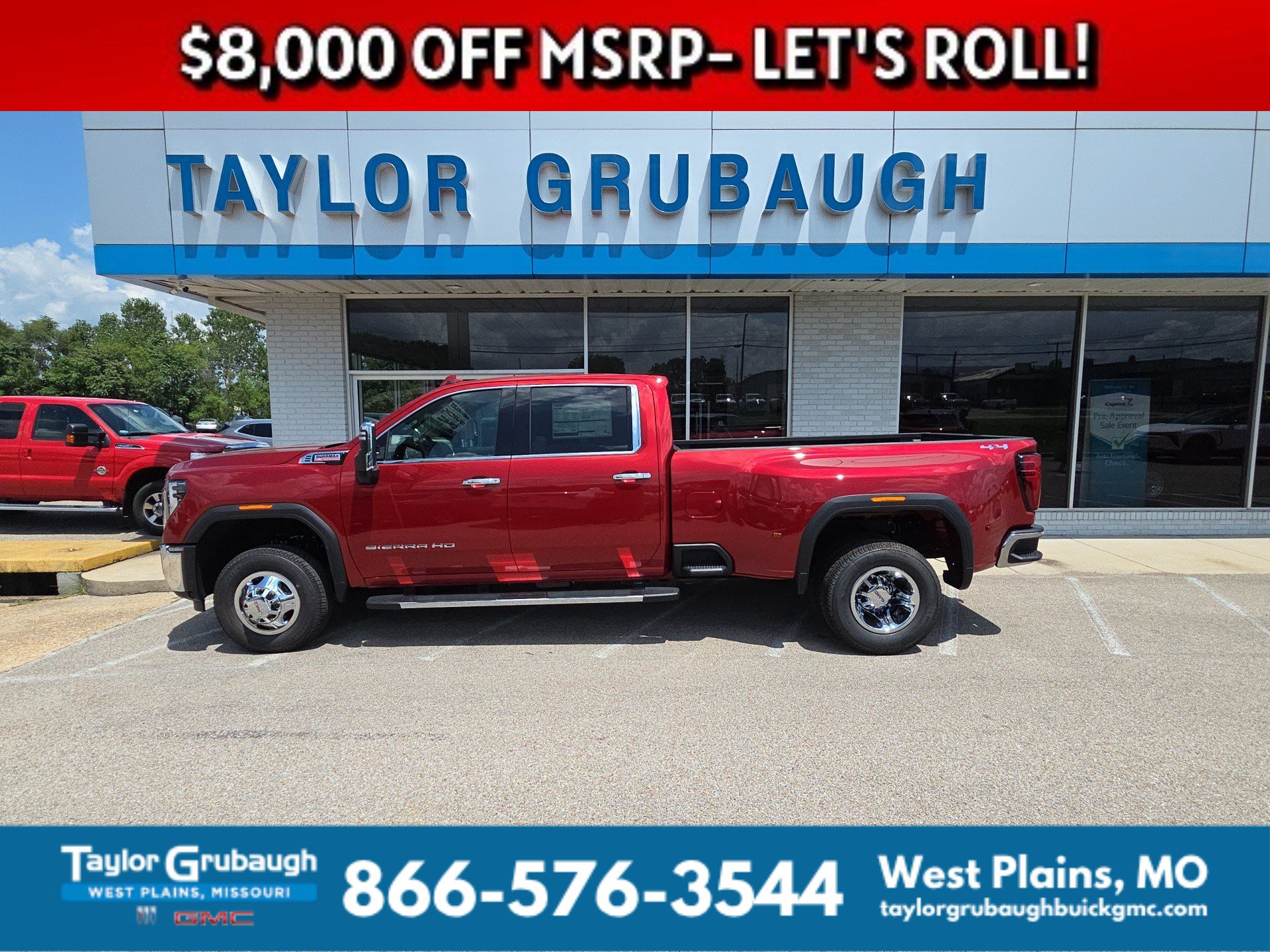 Volcanic Red Tintcoat 2026 GMC Sierra 3500HD Pickup Truck Four-Wheel Drive Automatic