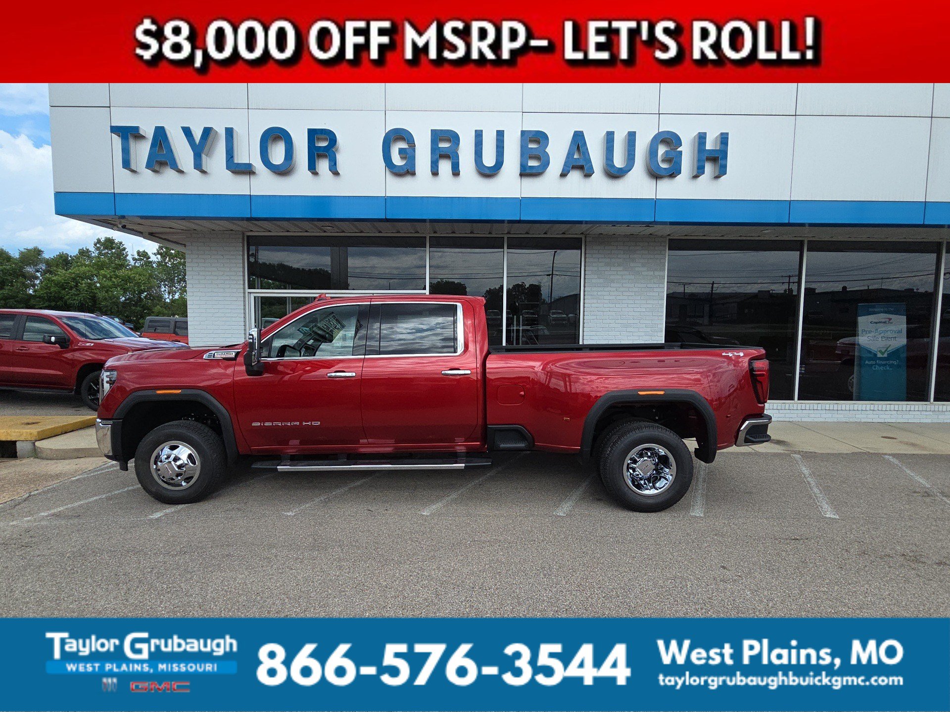 Volcanic Red Tintcoat 2026 GMC Sierra 3500HD Pickup Truck Four-Wheel Drive Automatic