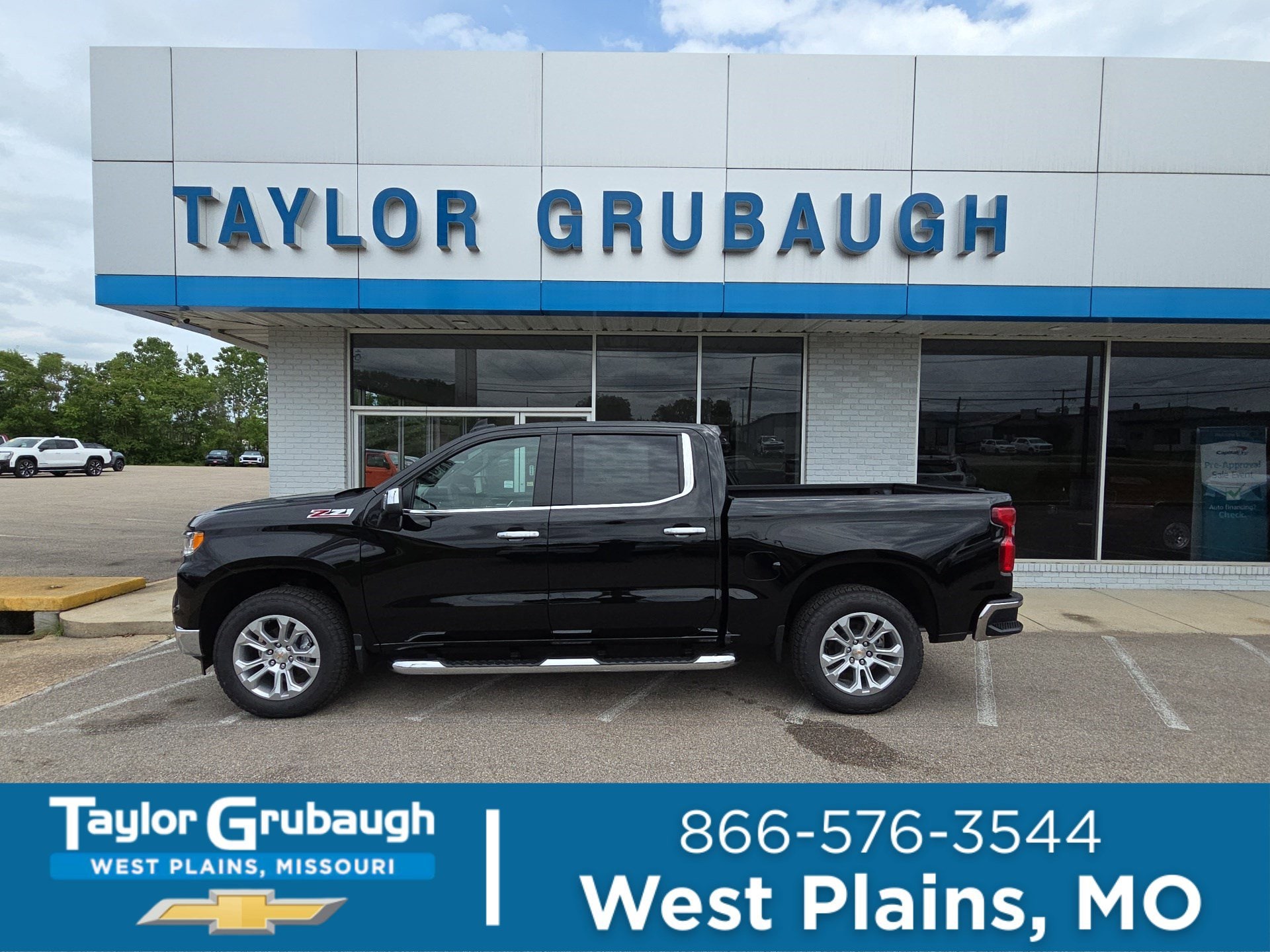 Black 2026 Chevrolet Silverado 1500 LTZ Crew Cab 4WD Pickup Truck Four-Wheel Drive Automatic