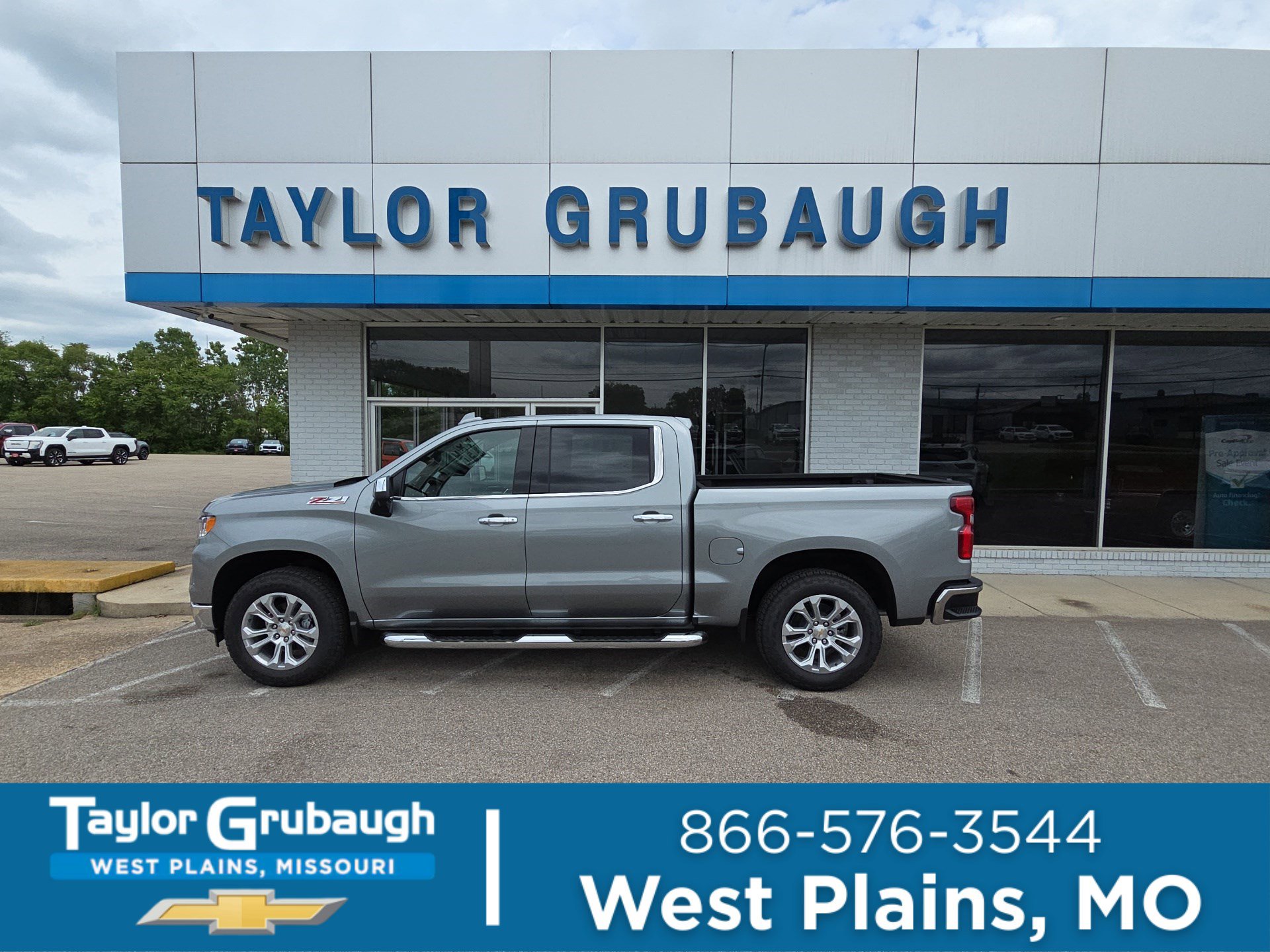 Sterling Gray Metallic 2026 Chevrolet Silverado 1500 LTZ Crew Cab 4WD Pickup Truck Four-Wheel Drive Automatic