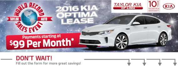 Kia Optima Lease 99 >> World Record Sales Event Taylor Kia Of Lima Kia Optima Lease 99 >> World Record Sales Event Taylor Kia Of Lima