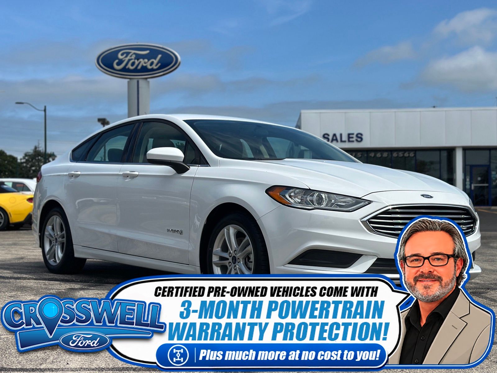 Certified 2018 Ford Fusion Hybrid S with VIN 3FA6P0UUXJR243535 for sale in Manteno, IL