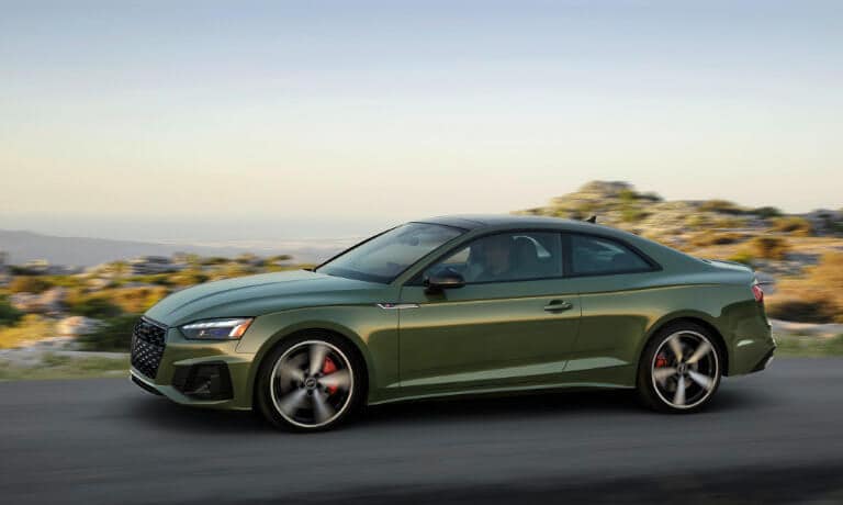 2024 Audi A5 Coupe Exterior Driving On Mountain Curve