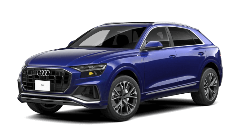 2022 Audi Q8 Premium Plus in Navarra Blue exterior