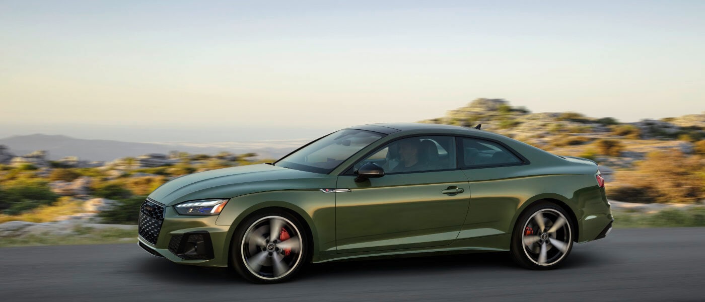 2024 Audi A5 Coupe Exterior Driving On Mountain Curve