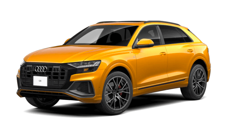 2022 Audi Q8 Prestige in Dragon Orange exterior