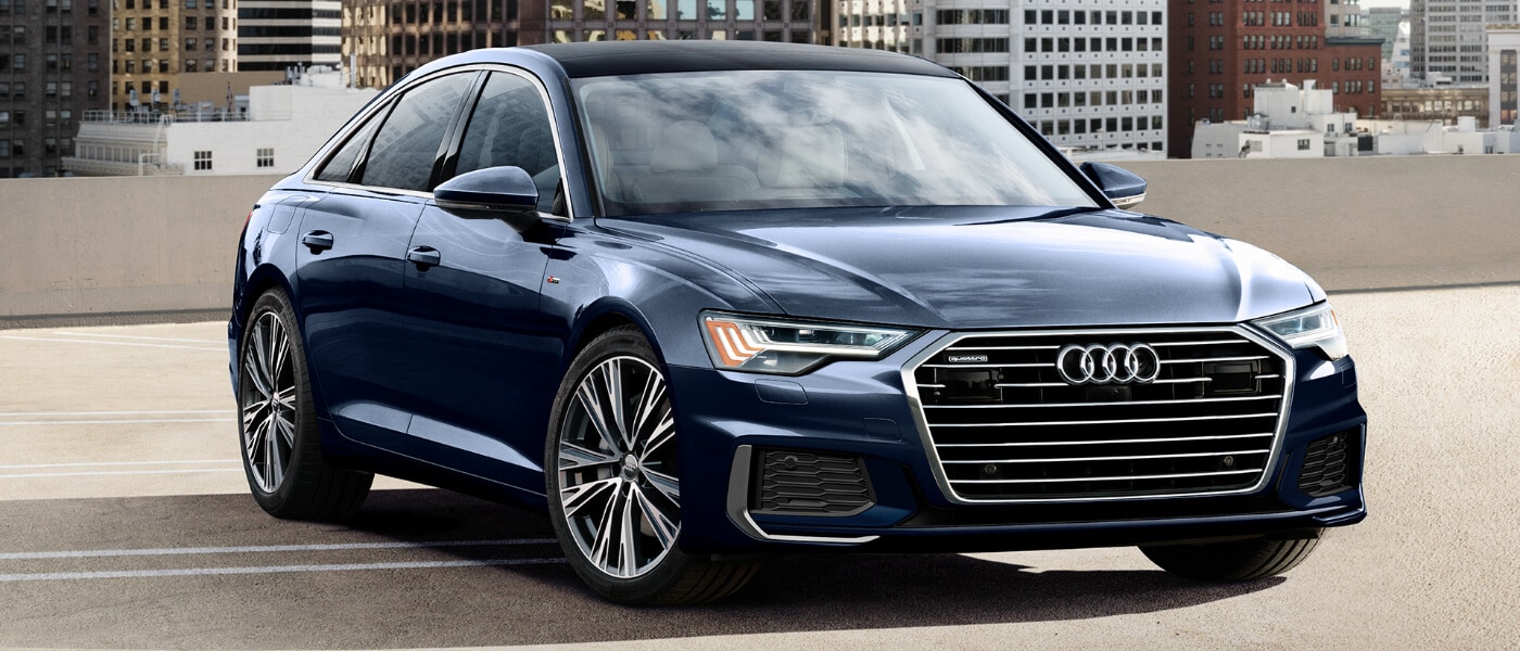 2020 Audi A6 Parked on a Rooftop Parking Garage