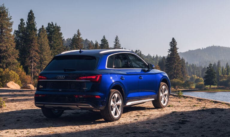 2021 Audi Q5 in blue exterior driving