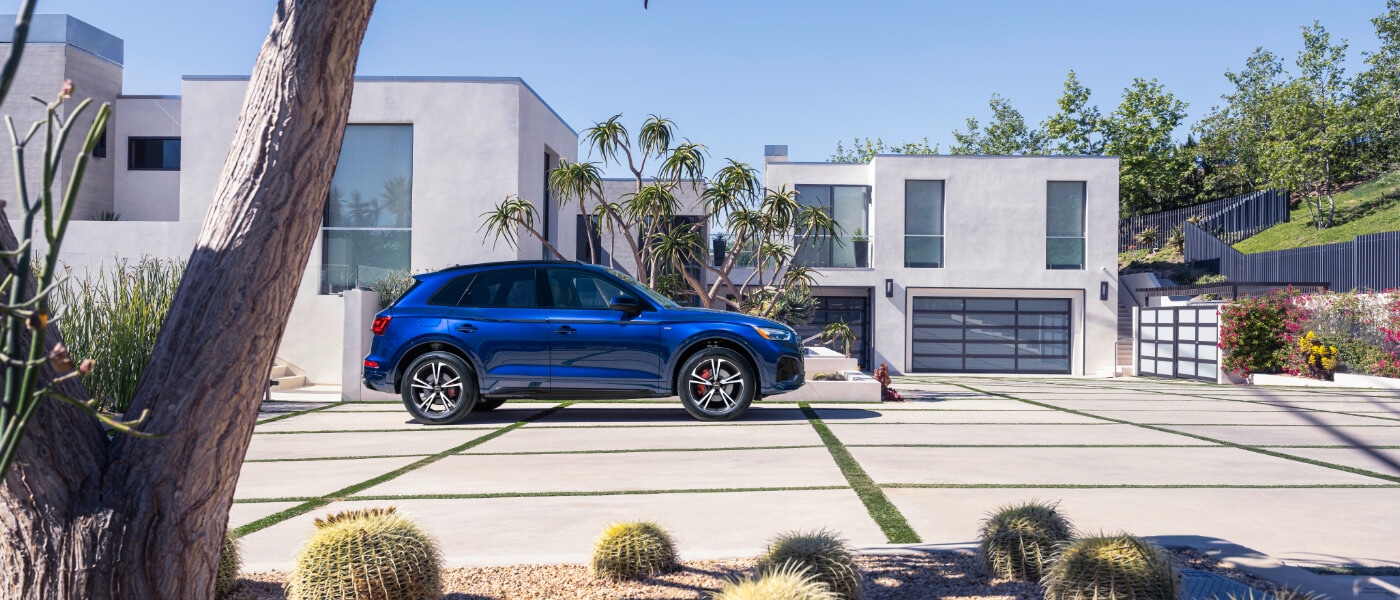 2025 Audi Q5 Exterior Parked In Driveway With Desert Plants