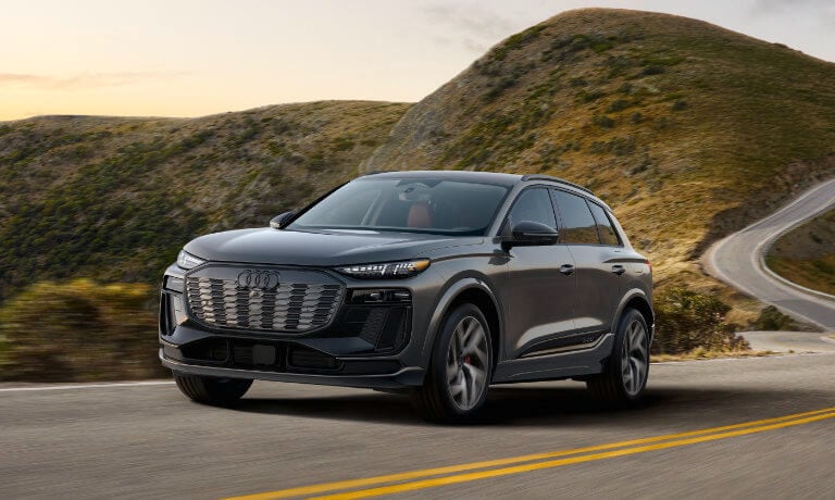 2025 Audi SQ6 e-tron Exterior Driving On Curved Road