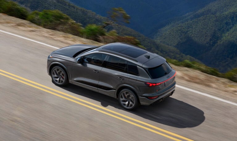 2025 Audi SQ6 e-tron Exterior Driving On Mountain Road