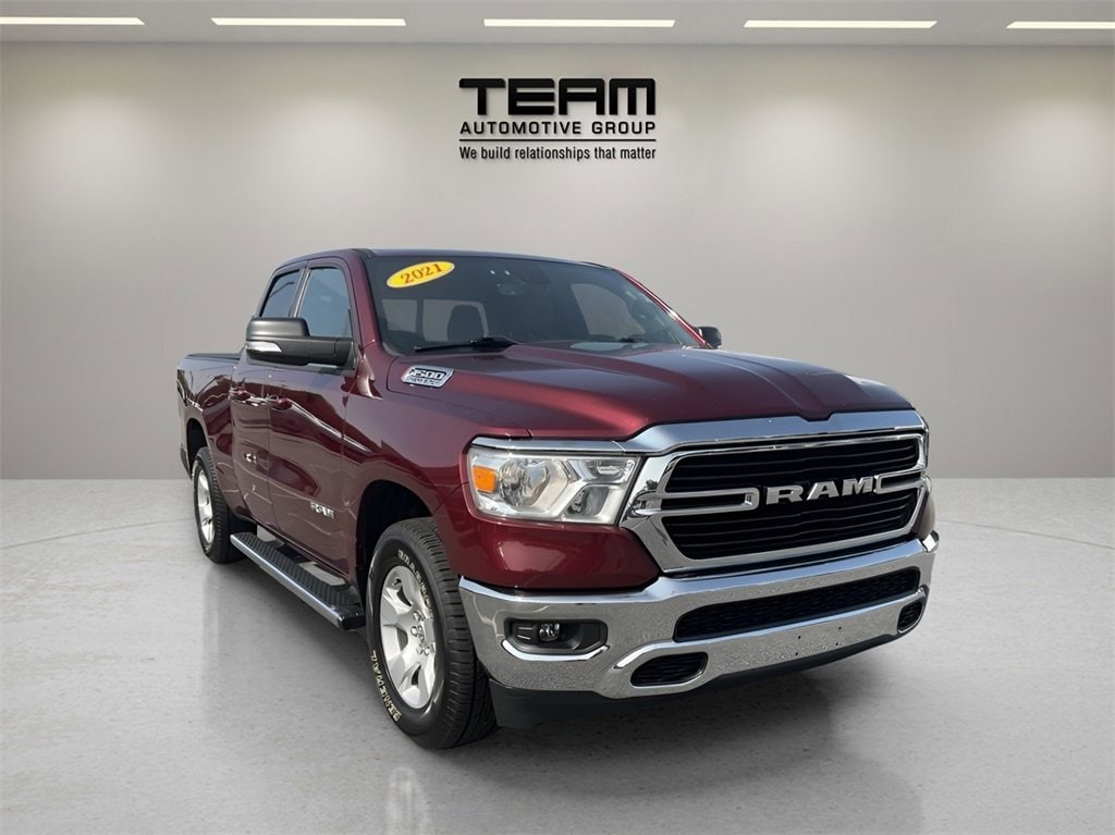 Used 2021 RAM Ram 1500 Pickup Big Horn/Lone Star with VIN 1C6SRFBT9MN687388 for sale in Salisbury, NC