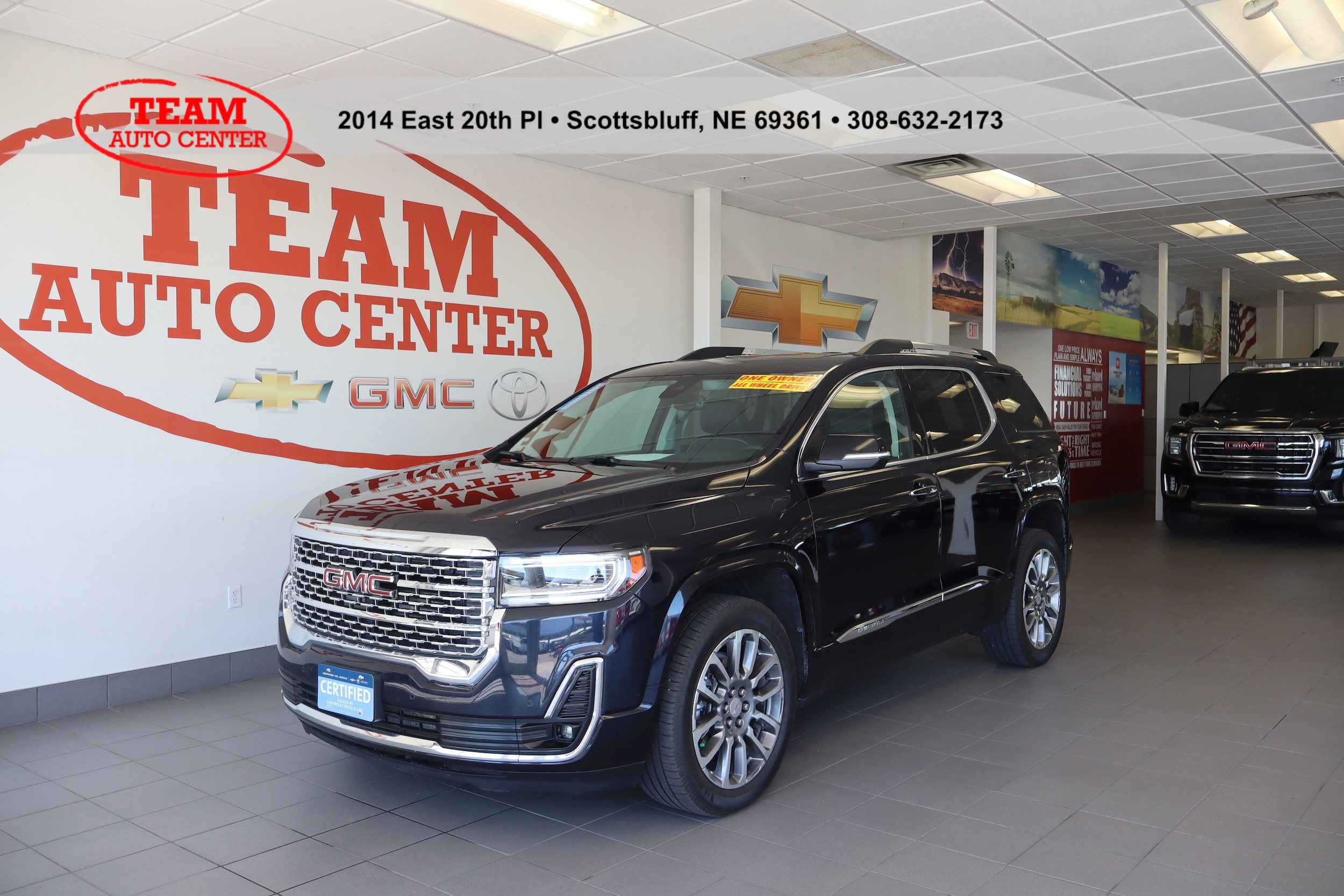Used 2021 GMC Acadia Denali with VIN 1GKKNXLS6MZ142942 for sale in Scottsbluff, NE