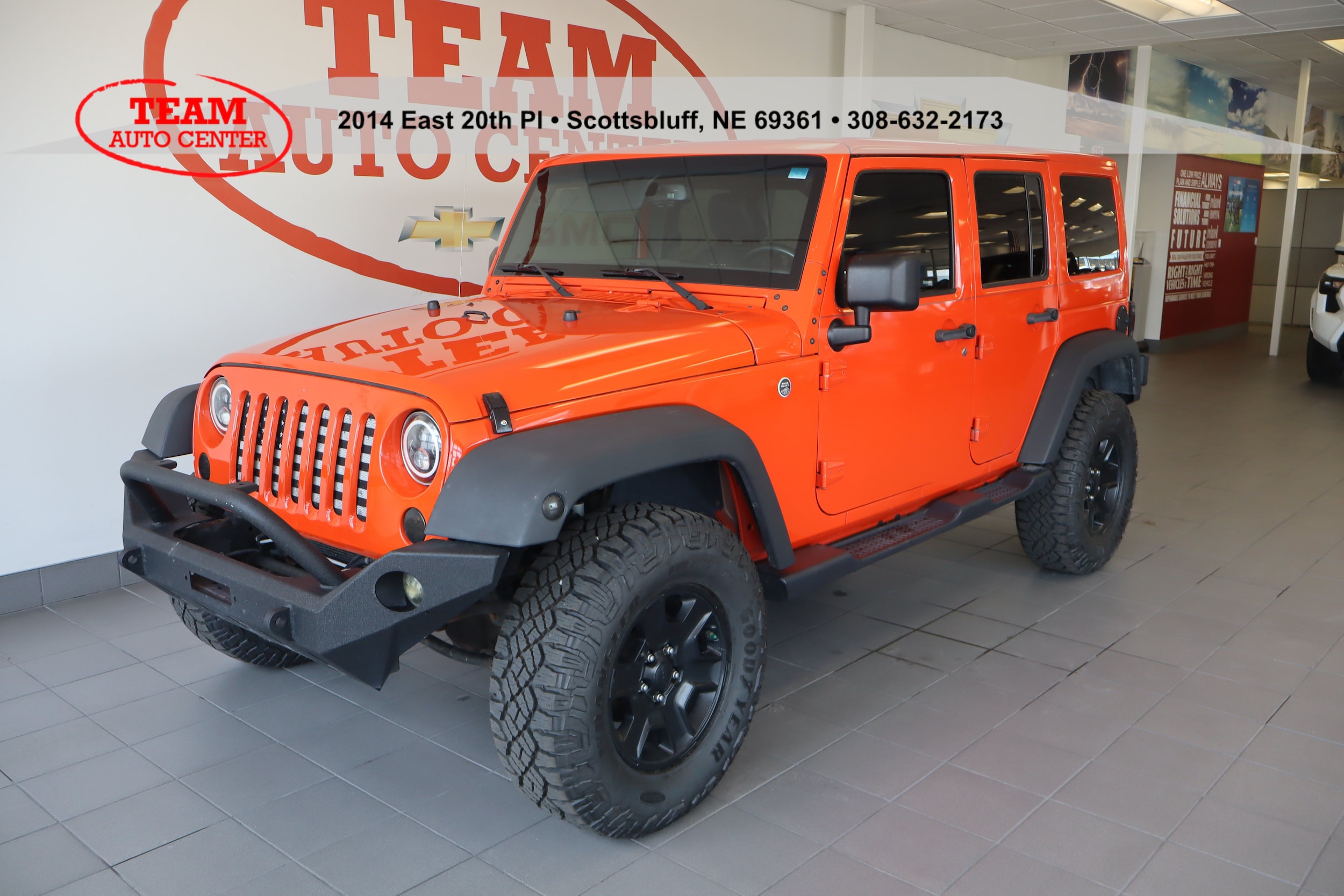 Used 2015 Jeep Wrangler Unlimited Sahara with VIN 1C4BJWEGXFL627942 for sale in Scottsbluff, NE