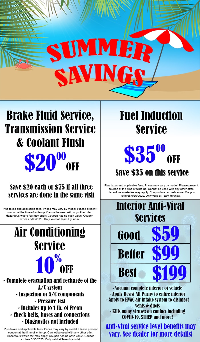 Hyundai Service Specials Hyundai Service Center in Lexington Park MD