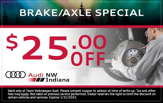 Get $25 off brake and axle service