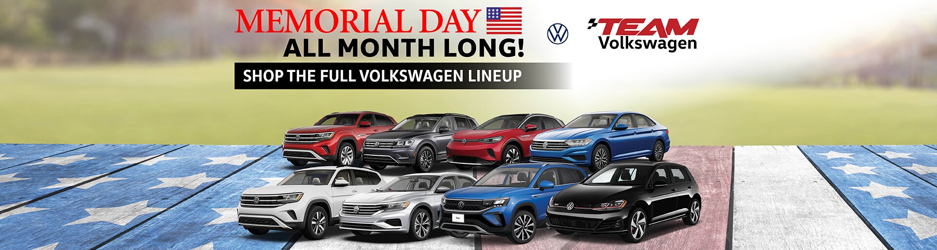 Shop the full Volkswagen lineup this Memorial Day month