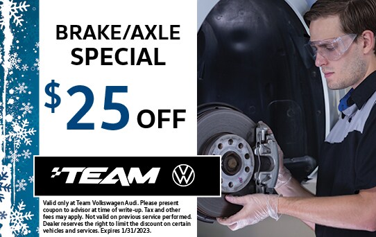 Get $25 off brake and axle service