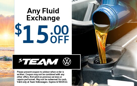 $15 off any fluid exchange.
