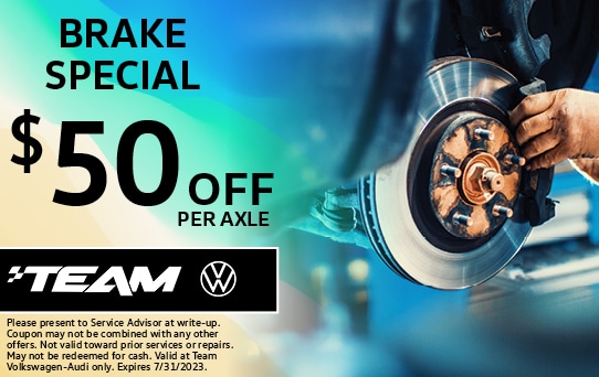 Get $50 off brakes per axle serviced