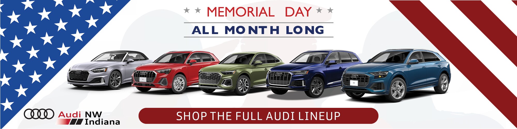 Shop the full Audi lineup this Memorial Day month