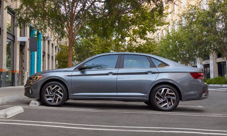 2022 VW Jetta in a parking lot from the side