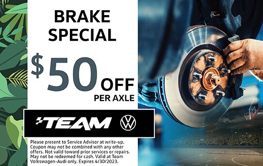Get $50 off brakes per axle serviced