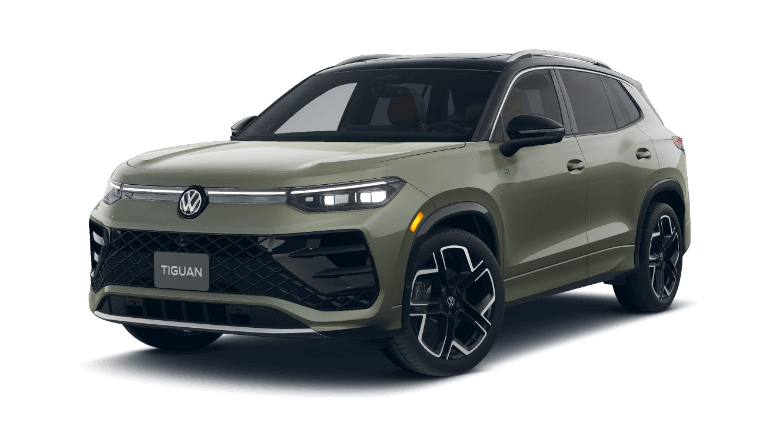 2025 Volkswagen Tiguan SEL R-Line Exterior - Avocado Green Metallic Deep Black Pearl