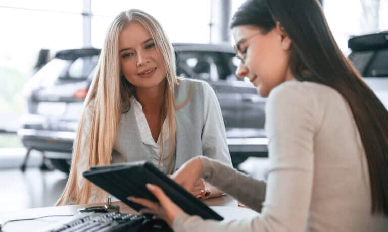 Finance Woman Reviewing Contract