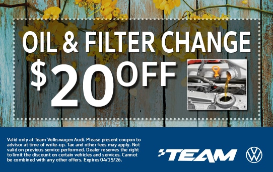 $20 off oil and filter change