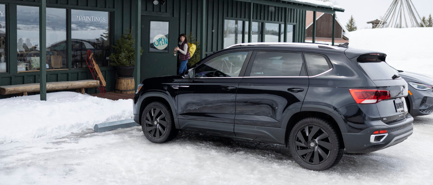 2024 Volkswagen Taos Exterior Snowing Parking Lot