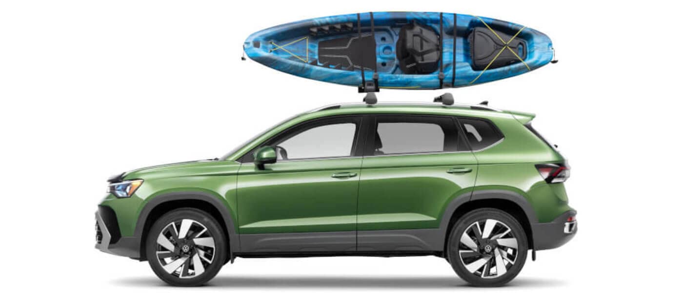 2026VW-Taos-ExteriorSideViewWithKayakOnTop