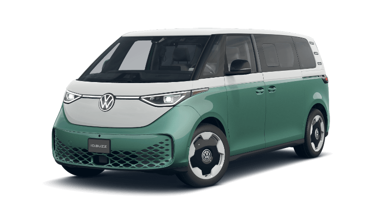 2025 VW ID. Buzz Pro S Plus Exterior - Mahi Green Metallic And Candy White