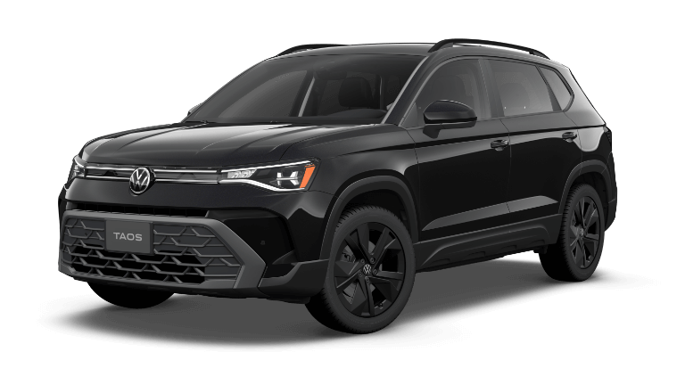 2025 VW Taos SE Black Exterior - Deep Black Pearl
