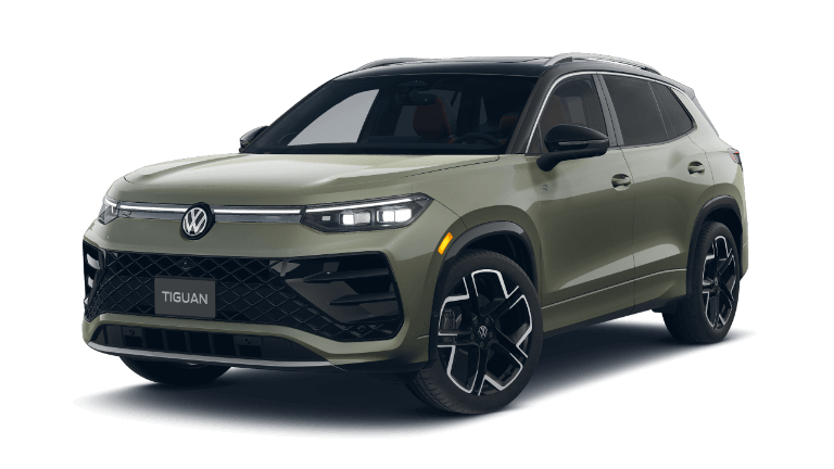 2026 Volkswagen Tiguan SEL R-Line Turbo Exterior - Avocado Green Metallic and Deep Black