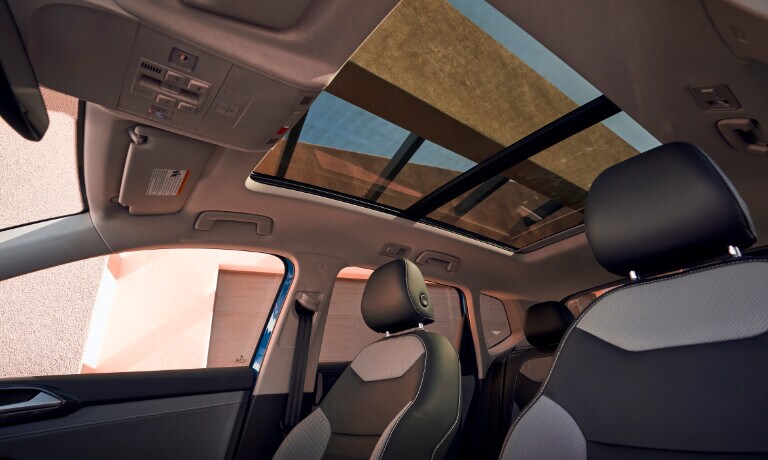 2022 Volkswagen Taos interior sunroof and seating