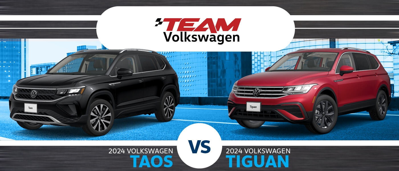 2024 Volkswagen Taos vs. Tiguan Specs, Exterior, & Trims