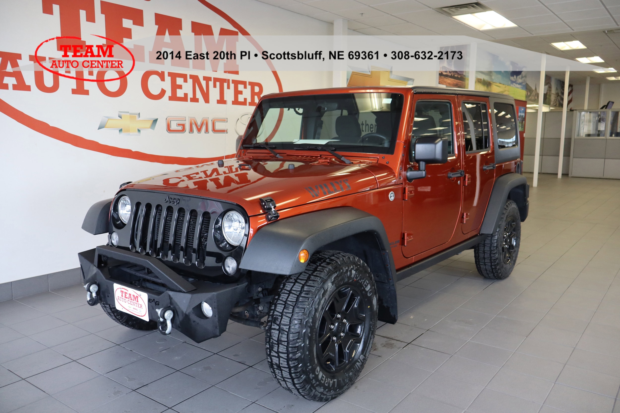 Used 2014 Jeep Wrangler Unlimited Sport with VIN 1C4BJWDG0EL223841 for sale in Scottsbluff, NE