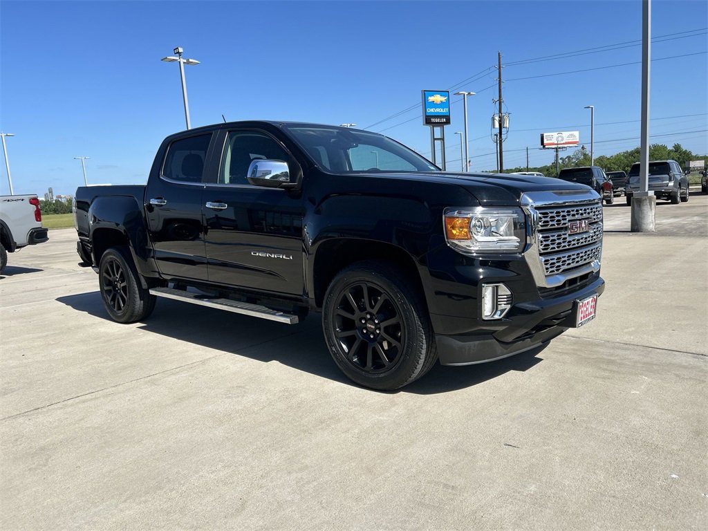 Used 2021 GMC Canyon Denali with VIN 1GTG5EEN3M1293300 for sale in Sealy, TX