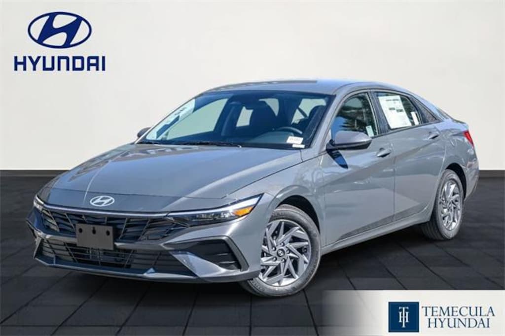 New 2026 Hyundai Elantra Hybrid Blue Sedan