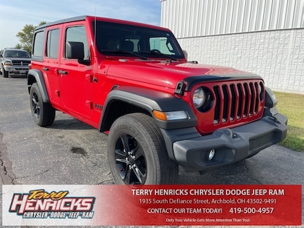 Used 2020 Jeep Wrangler Unlimited Sport Altitude SUV in Archbold, OH