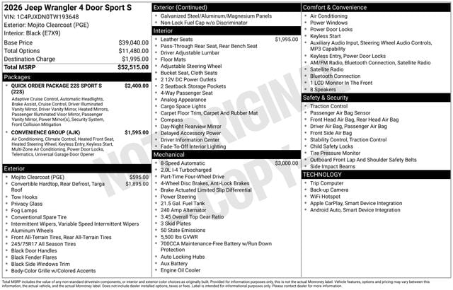 2026 Jeep Wrangler 4-Door Sport S - Photo 34